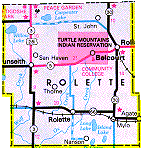 Rolette County map